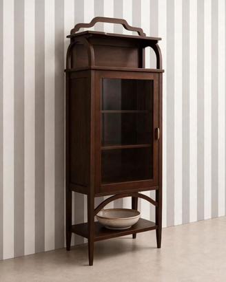 VETRINA DI DESIGN STORICO IN LEGNO SCURO