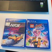 Giochi Ps4 (Need For Speed, Lego Movie)