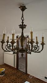 Lampadario in bronzo