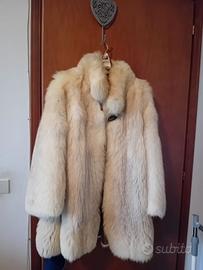 Pelliccia di volpe bianca artica vintage