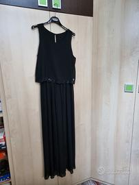 Tuta Cannella nera pantalone plissè 