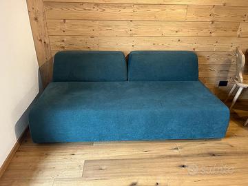 Divano componibile – blu petrolio - 200x90x75