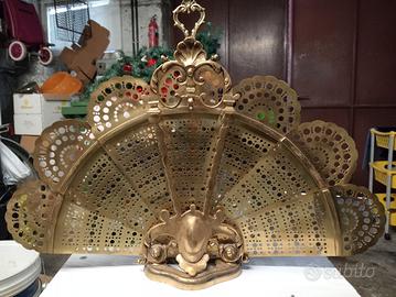 parascintille per camino vintage in ottone 