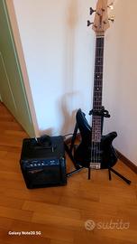 basso elettrica Yamaha + amplificatore + borsa