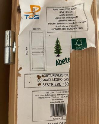 Porta abete grezzo  80x 210