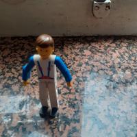 Lego Minifigures Technic White Top Blue Tech006