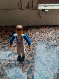 Lego Minifigures Technic White Top Blue Tech006