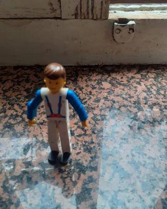 Lego Minifigures Technic White Top Blue Tech006
