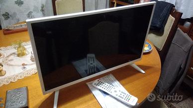 TV /MONITOR LED 24 POLLICI DVB-T2 SAT, (BIANCO).