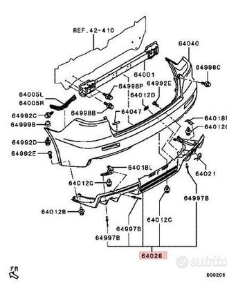 ESTRATTORE PARAURTI BUMPER POST EVO 6410A852