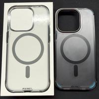 Cover phone Rebel Frosted iphone 15 pro + vetro