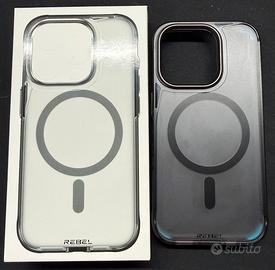 Cover phone Rebel Frosted iphone 15 pro + vetro