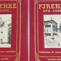 2 libri di  rare cartoline Firenze scomparsa