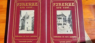 2 libri di  rare cartoline Firenze scomparsa