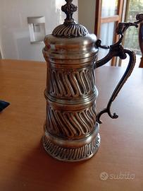 boccale con coperchio argento 800