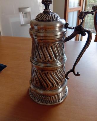 boccale con coperchio argento 800