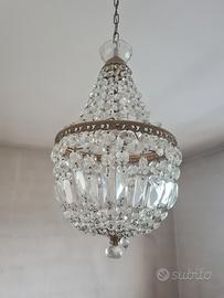 Lampadario con cristalli stile impero