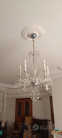 Lampadario cristallo a goccia 5 bracci