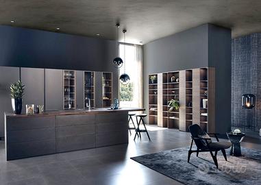 Cucina Metal con isola Top Laminato | L. 300 cm