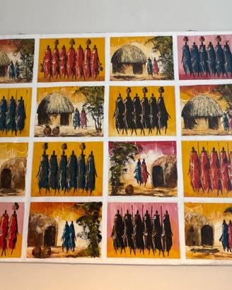 2 dipinti africani-origine Tanzania