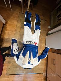 Tuta Biesse in pelle da bambino per minimoto