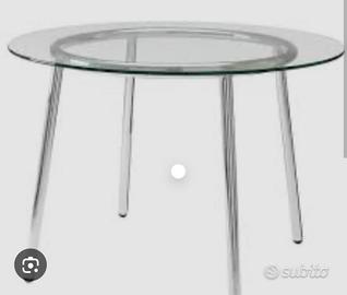 tavolo rotondo in vetro