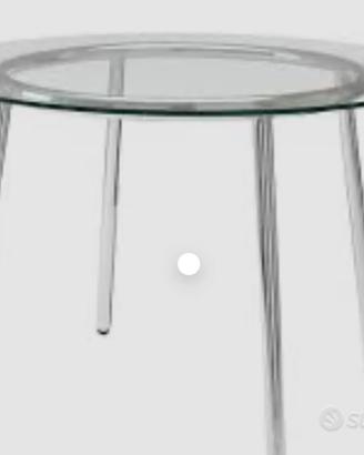 tavolo rotondo in vetro