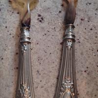 Set posate da insalata alpacca e corno