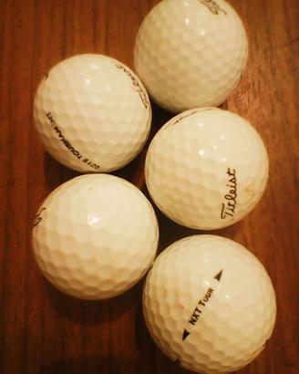5 palline da golf seminuove