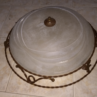 3 plafoniere 1 applique in ferro/vetro