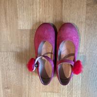 Ballerine Mary Jane fucsia con pon pon – n. 27