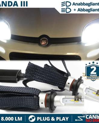 Kit LED H4 per FIAT PANDA 3 Anabbaglianti + Abbagl