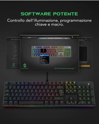 Tastiera Gaming Meccanica RGB Retroill. LAYOUT ITA