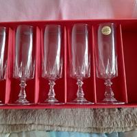 Set 5 Flute Champagne in Cristallo, cristal d'Arq