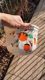 Vaso decorato in ceramica