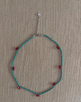 Collana perline e ciliegie