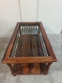 tavolo artigianale in legno massello Shisham