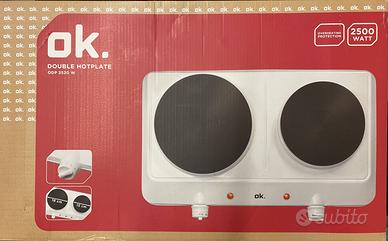 Piastra elettrica doppia OK – 2500W – Nuova mai us