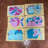 Set 11 strofinacci/tovagliette americane vintage