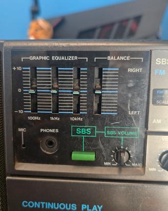 Stereo Portatile Boombox Vintage Sèleco SRS70

