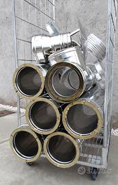 Tubo canna fumaria camino inox coibentato