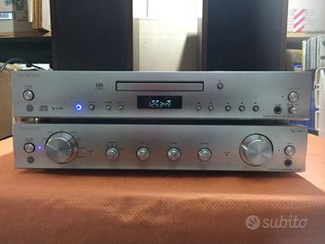 AMPLIFICATORE+SPERAUDIO CD ONKIO+2 CASSE GENESIS 1