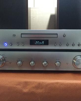 AMPLIFICATORE+SPERAUDIO CD ONKIO+2 CASSE GENESIS 1