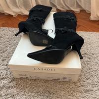 Stivali Casadei in camoscio nero tg. 37.5 NUOVI