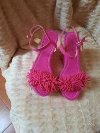 scarpe sandalo fucsia tacco  cm 12
