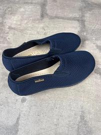 Scarpe Sanagens blu in rete con zeppa