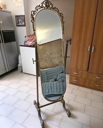 Specchiera  basculante  in ottone
