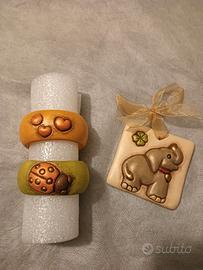 Thun, 2 portatovaglioli o segna posto + elefantino