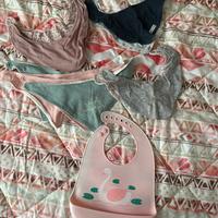 Bavaglini neonato stoffa + silico