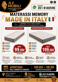 MATERASSI MEMORY NUOVI CON GARANZIA